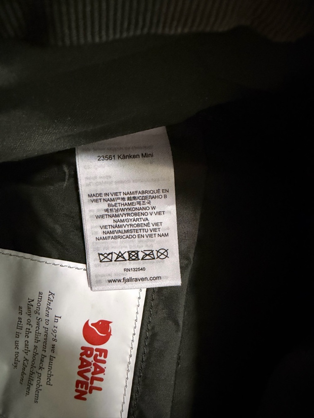 Fjallraven Kanken Mini Backpack - Forest Green - Picture 9 of 9